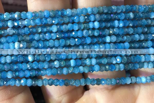 CRB2640 15.5 inches 2*3mm faceted rondelle apatite gemstone beads