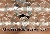 CRB2670 15.5 inches 4*6mm faceted rondelle white crystal beads