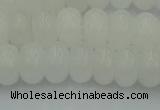 CRB2812 15.5 inches 6*10mm rondelle white jade beads wholesale