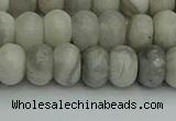 CRB2862 15.5 inches 6*10mm rondelle grey agate beads