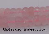 CRB304 15.5 inches 5*8mm - 10*14mm faceted rondelle rose quartz beads