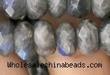 CRB3050 15.5 inches 6*10mm faceted rondelle labradorite beads