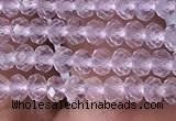 CRB3100 15.5 inches 2*3mm faceted rondelle tiny white crystal beads