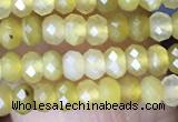 CRB3124 15.5 inches 2*3mm faceted rondelle tiny yellow opal beads