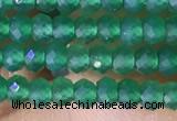 CRB3127 15.5 inches 2*3mm faceted rondelle tiny green agate beads