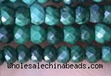 CRB3128 15.5 inches 2*3mm faceted rondelle tiny malachite beads