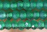 CRB3171 15.5 inches 2.5*4mm faceted rondelle tiny green agate beads