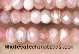 CRB3179 15.5 inches 2.5*4mm faceted rondelle tiny rhodochrosite beads