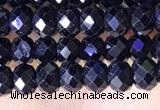 CRB3188 15.5 inches 3*5mm faceted rondelle tiny black spinel beads