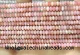 CRB3202 15.5 inches 2.5*4mm faceted rondelle pink opal beads