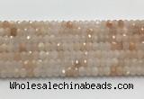 CRB3217 15.5 inches 4*6mm faceted rondelle pink aventurine jade beads wholesale