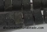 CRB323 15.5 inches 8*12mm tyre matte smoky quartz gemstone beads