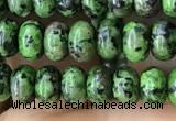 CRB4042 15.5 inches 4*6mm rondelle imitation ruby zoisite beads