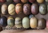 CRB4053 15.5 inches 4*6mm rondelle picasso jasper beads wholesale