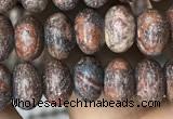 CRB4074 15.5 inches 5*8mm rondelle leopard skin jasper beads wholesale