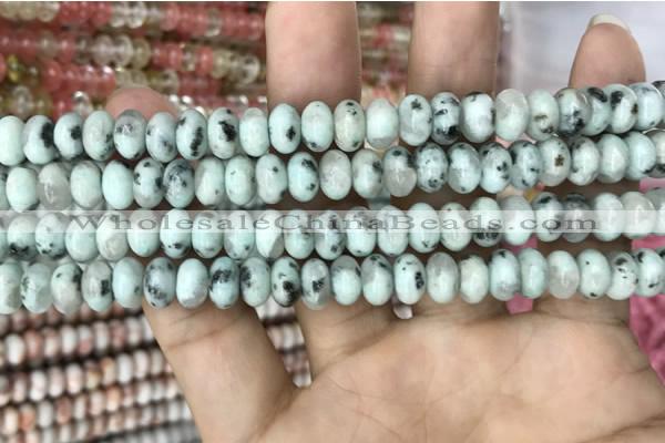 CRB4075 15.5 inches 5*8mm rondelle sesame jasper beads wholesale