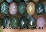 CRB4120 15.5 inches 5*8mm faceted rondelle Indian agate beads