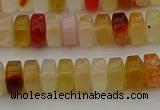 CRB413 15.5 inches 5*8mm rondelle yellow agate beads wholesale