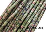 CRB4152 15 inches 2*4mm heishi unakite gemstone beads wholesale