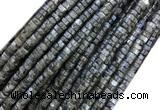 CRB4153 15 inches 2*4mm heishi black labradorite beads wholesale