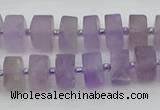 CRB457 15.5 inche 6*10mm tyre matte amethyst gemstone beads