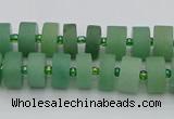 CRB472 15.5 inches 5*8mm tyre green aventurine beads wholesale