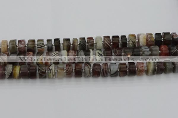 CRB496 15.5 inches 7*14mm tyre botswana agate beads wholesale