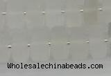 CRB501 15.5 inches 6*12mm tyre matte white crystal beads wholesale