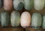 CRB5069 15.5 inches 5*8mm rondelle matte Indian agate beads wholesale