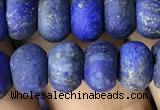 CRB5075 15.5 inches 5*8mm rondelle matte lapis lazuli beads wholesale