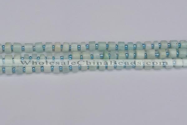 CRB530 15.5 inches 5*8mm tyre Chinese amazonite beads wholesale