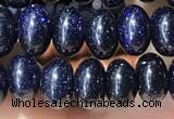 CRB5317 15.5 inches 4*6mm rondelle blue goldstone beads wholesale