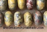 CRB5335 15.5 inches 5*8mm rondelle leopard skin jasper beads