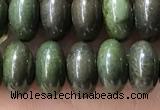 CRB5346 15.5 inches 5*8mm rondelle bronze green stone beads