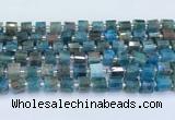 CRB5601 15.5 inches 7mm - 8mm faceted tyre apatite beads