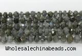 CRB5652 15.5 inches 5*8mm-6*10mm faceted rondelle labradorite beads wholesale