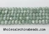 CRB5655 15.5 inches 6*10mm-7*11mm faceted rondelle green angel skin beads wholesale