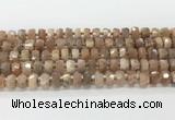 CRB5657 15.5 inches 6*10mm-7*11mm faceted rondelle moonstone beads wholesale