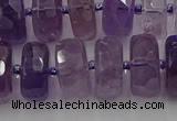 CRB568 15.5 inches 8*16mm faceted rondelle amethyst beads