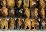 CRB5829 15 inches 4*6mm, 5*8mm, 6*10mm faceted rondelle yellow tiger eye beads