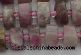 CRB659 15.5 inches 6*12mm tyre pink tourmaline gemstone beads