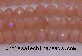 CRB714 15.5 inches 3*4mm faceted rondelle peach moonstone beads