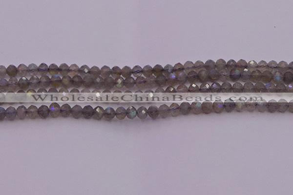 CRB719 15.5 inches 3*4mm faceted rondelle labradorite beads