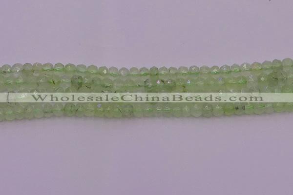 CRB724 15.5 inches 3*5mm faceted rondelle prehnite gemstone beads