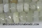 CRB810 15.5 inches 6*10mm faceted rondelle grey moonstone beads