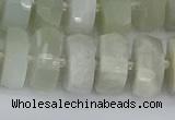 CRB813 15.5 inches 8*16mm faceted rondelle grey moonstone beads