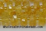 CRB845 15.5 inches 8*16mm faceted rondelle citrine beads