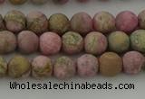 CRC1001 15.5 inches 6mm round matte rhodochrosite gemstone beads