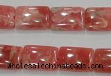 CRC108 15.5 inches 13*18mm rectangle natural argentina rhodochrosite beads