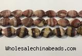 CRC1088 15.5 inches 18*25mm flat teardrop rhodochrosite beads